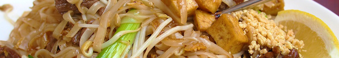 Eating Thai at Chaba Thai restaurant in Long Beach, NY.